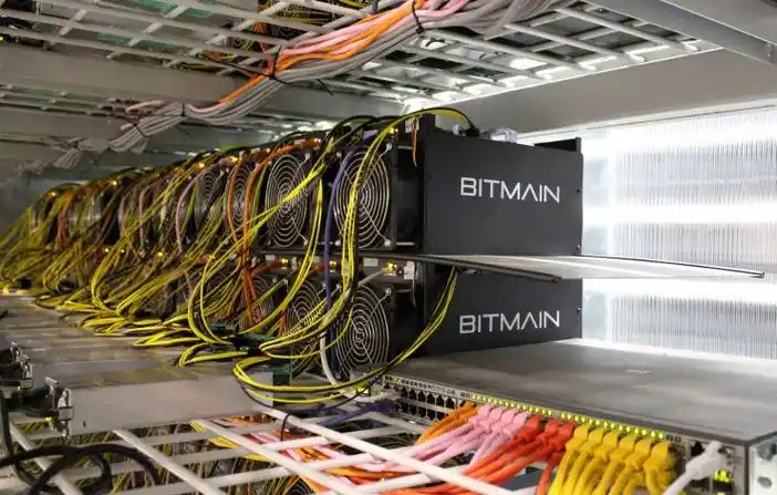 Rows of mining rigs housed in an Australian mining farm